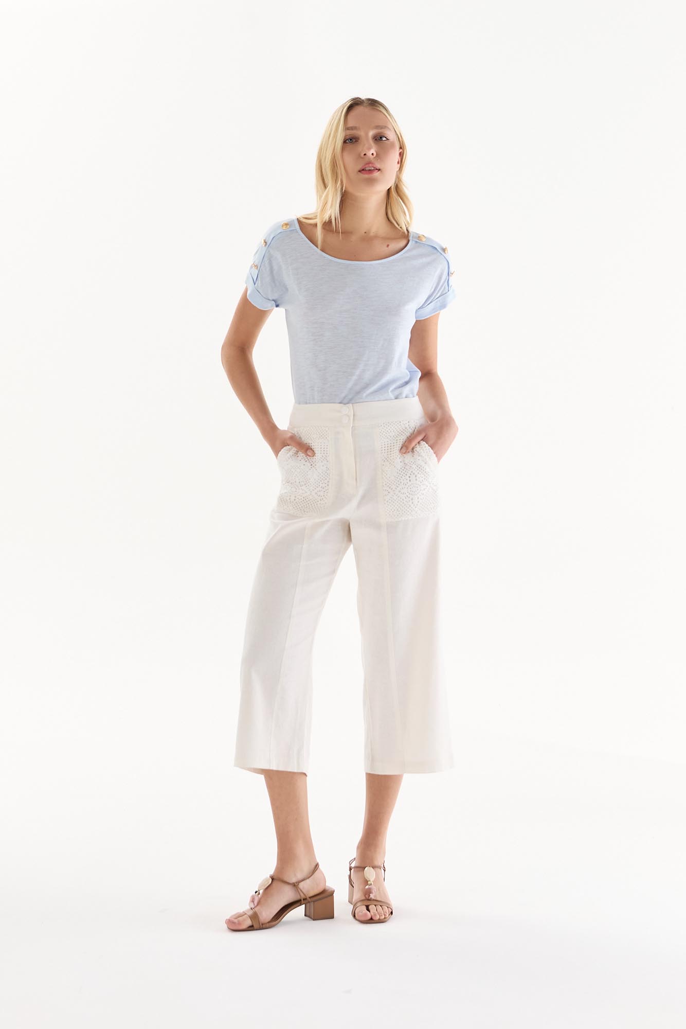 REMERA DION  CELESTE