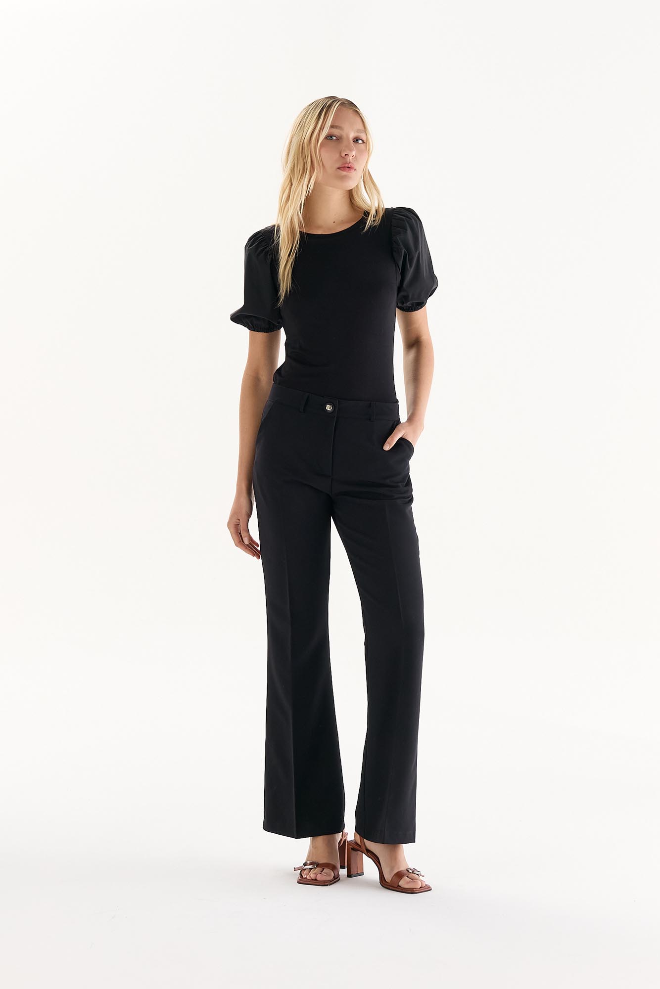 PANTALON LEOPARD NEGRO